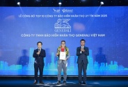Generali Việt Nam lọt Top 10 Công ty Bảo hiểm uy tín năm 2025