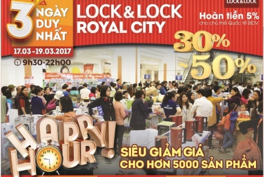 Tri ân khách hàng với giờ vàng Lock&Lock cực lớn tại Hà Nội
