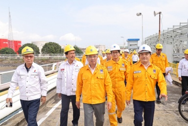 Chủ tịch HĐTV Petrovietnam Hoàng Quốc Vượng kiểm tra Dự án kho chứa 1 triệu tấn LNG Thị Vải
