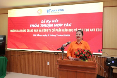 Ký kết hợp tác giữa Trường Cao đẳng Quảng Nam và Công ty Cổ phần Giáo dục và Đào tạo Ant Edu