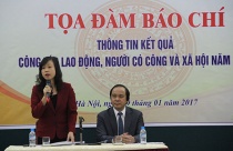 Bộ Lao động - Thương binh và Xã hội gặp mặt báo chí thông tin về kết quả công tác lao động - người có công và xã hội năm 2016