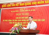 Đảng ủy Bộ tổ chức Hội nghị Cán bộ chủ chốt và Phát động thi đua chào mừng Đại hội Đảng các cấp tiến tới Đại hội Đại biểu toàn quốc lần thứ XIII của Đảng