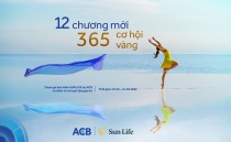 Chương trình khuyến mại Sun Life Việt Nam: “12 chương mới, 365 cơ hội vàng” với tổng giá trị quà tặng gần 26 tỷ đồng dành cho khách hàng ACB