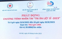 Nhắn tin gửi Cổng thông tin nhân đạo quốc gia ủng hộ Quỹ tri ân liệt sĩ