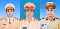 Three police martyrs in Lam Dong landslide honored