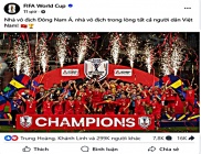 FIFA đăng bài chúc mừng đội tuyển Việt Nam bằng tiếng Việt