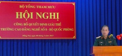 Giải thể Trường Cao đẳng nghề số 8 Bộ quốc phòng