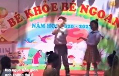 Trẻ mầm non hát 'địa ngục trần gian' trên sân khấu thi bé khỏe, bé ngoan, nhà trường nói gì?