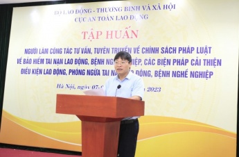 Tập huấn công tác tư vấn, tuyên truyền chính sách pháp luật về bảo hiểm tai nạn lao động, bệnh nghề nghiệp