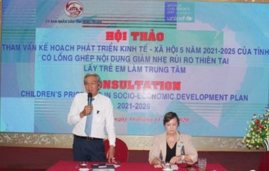 Ninh Thuận tổ chức Hội thảo tham vấn lồng ghép nội dung giảm nhẹ rủi ro thiên tai lấy trẻ em làm trung tâm 