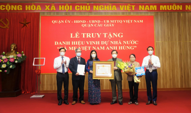 Quận Cầu Giấy long trọng tổ chức Lễ truy tặng danh hiệu Nhà nước “Bà Mẹ Việt Nam anh hùng”