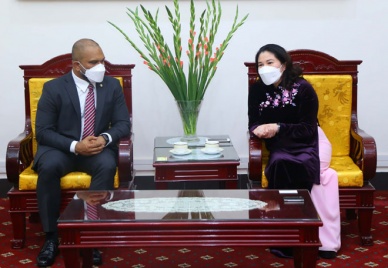 Deputy Minister Nguyen Thi Ha receives Ambassador Extraordinary and Plenipotentiary of Maldives