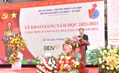 Trường Đại học Lao động - Xã hội: Khai giảng năm học 2022 - 2023 và Kỷ niệm 40 năm Ngày Nhà giáo Việt Nam