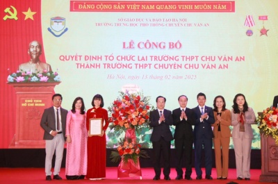 Hà Nội: Công bố quyết định tổ chức lại Trường THPT Chu Văn An thành Trường THPT chuyên Chu Văn An 